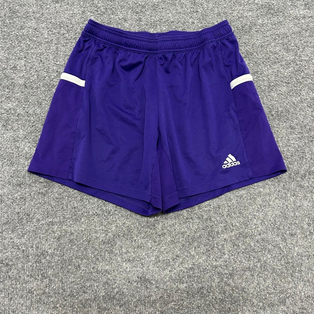 Adidas Athletic Shorts Womens Size M Purple Climacool Mesh Panel Gym Running